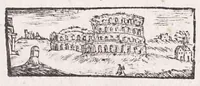 Picture 18 of 27 from Roma antica e moderna : nella quale si contengono chiese, monasterij, hospedali, compagnie, collegij e seminarij : tempij, teatri, anfiteatri, naumachie, cerchi, fori, curie, palazzi e statue : librarie, musei, pitture, scolture, & i nomi de gli artifici : indice de' sommi pontefici, imperatori, rè, e duchi : con vna copiosissima tauola, e aggiunta di tutte le cose notabili fatte sino al presente (1677), leaf 125