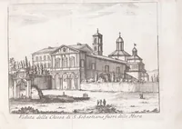 Picture 10 of 27 from Roma antica e moderna : nella quale si contengono chiese, monasterij, hospedali, compagnie, collegij e seminarij : tempij, teatri, anfiteatri, naumachie, cerchi, fori, curie, palazzi e statue : librarie, musei, pitture, scolture, & i nomi de gli artifici : indice de' sommi pontefici, imperatori, rè, e duchi : con vna copiosissima tauola, e aggiunta di tutte le cose notabili fatte sino al presente (1677), leaf 91