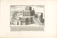 Picture 6 of 7 from Romanae magnitvdinis monvmenta, qvæ vrbem illam orbis dominam velvt redivivam exhibent posteritati, vetervm recentiorvmqve qvotqvot hac de re scripservnt avthoritate probata, qvibvs svffragantvr nvmismata, et mvsea principvm praesertim fragmenta marmorea Farnesiana, qvae vrbis antiqvae ichnographiam continent, restitvta et avcta cura, sumptibus ac typis Dominici de Rubeis .. (1699), leaf 237
