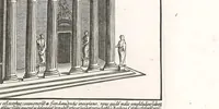 Picture 2 of 7 from Romanae magnitvdinis monvmenta, qvæ vrbem illam orbis dominam velvt redivivam exhibent posteritati, vetervm recentiorvmqve qvotqvot hac de re scripservnt avthoritate probata, qvibvs svffragantvr nvmismata, et mvsea principvm praesertim fragmenta marmorea Farnesiana, qvae vrbis antiqvae ichnographiam continent, restitvta et avcta cura, sumptibus ac typis Dominici de Rubeis .. (1699), leaf 77