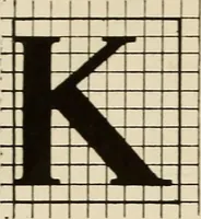 An illustration from A Roman alphabet and how to use it; a conventional Roman alphabet with full directions for its use in the lettering problems required in public, normal, art, and technical schools, and for the lettering problems which arise in the practice of architects, commercial illustrators, show-card writers and sign painters (1917)