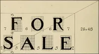 An illustration from A Roman alphabet and how to use it; a conventional Roman alphabet with full directions for its use in the lettering problems required in public, normal, art, and technical schools, and for the lettering problems which arise in the practice of architects, commercial illustrators, show-card writers and sign painters (1917)