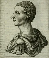An illustration from Romanorvm imperatorvm effigies : elogijs ex diuersis scriptoribus per Thomam Treteru S. Mariae Transtyberim canonicum collectis (1583)
