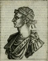 An illustration from Romanorvm imperatorvm effigies : elogijs ex diuersis scriptoribus per Thomam Treteru S. Mariae Transtyberim canonicum collectis (1583)
