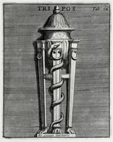 Picture 19 of 30 from Romanum museum, sive, Thesaurus eruditae antiquitatis : in quo gemmae, idola, insignia sacerdotalia, instrumenta sacrificijs inservientia, lucernae, vasa, bullae, armillae, fibulae, claves, annuli, tesserae, styli, strigiles, gutti, phialae lacrymatoriae, vota, signa militaria, &c. centum & septuaginta tabulis aeneis incisa referuntur ac dilucidantur (1690), leaf 337
