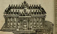 An illustration from Roma ricercata nel suo sito : con tutte le curiosità, che in essa si ritrouano, tanto antiche, come moderne, cioè chiese, monasterij, hospidali, collegij, seminarij, tempij, teatri, anfiteatri, naumachie, cerchi, fori, curie, palazzi, e statue, librarie, musei, pitture, sculture, & i nomi degli artefici (1687)