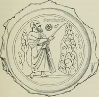 An illustration from Roma Sotterranea; or, Some account of the Roman catacombs especially of the cemetery of San Callisto, compiled from the works of Commendatore de Rossi with the consent of the author (1869)