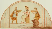 An illustration from Roma Sotterranea; or, Some account of the Roman catacombs especially of the cemetery of San Callisto, compiled from the works of Commendatore de Rossi with the consent of the author (1869)
