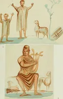 An illustration from Roma Sotterranea; or, Some account of the Roman catacombs especially of the cemetery of San Callisto, compiled from the works of Commendatore de Rossi with the consent of the author (1869)