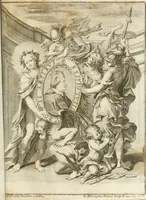 An illustration from Roma, tutrice delle belle arti, pittura, scultura, e architettura : mostrata nel Campidoglio dall'Accademia del disegno il dì 2. ottobre 1710 : essendo principe della medesima il signor cavalier Carlo Maratti (1710)