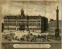 Picture 20 of 57 from Rome moderne : premiére ville de l'Europe : avec toutes ses magnificences et ses delices : nouvellement & très-exactement décrite ... : ce qui est suivi d'une description très-exacte du gouvernement & de l'Etat de Rome, aussi bien que des fonctions publiques du Pape & de tous ceux qui ont des emplois auprès de lui ... : le tout divisé en six tomes (1713), leaf 180