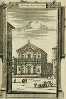 An illustration from Rome moderne : premiére ville de l'Europe : avec toutes ses magnificences et ses delices : nouvellement & très-exactement décrite ... : ce qui est suivi d'une description très-exacte du gouvernement & de l'Etat de Rome, aussi bien que des fonctions publiques du Pape & de tous ceux qui ont des emplois auprès de lui ... : le tout divisé en six tomes (1713)