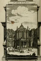 An illustration from Rome moderne : premiére ville de l'Europe : avec toutes ses magnificences et ses delices : nouvellement & très-exactement décrite ... : ce qui est suivi d'une description très-exacte du gouvernement & de l'Etat de Rome, aussi bien que des fonctions publiques du Pape & de tous ceux qui ont des emplois auprès de lui ... : le tout divisé en six tomes (1713)