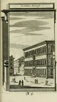 An illustration from Rome moderne : premiére ville de l'Europe : avec toutes ses magnificences et ses delices : nouvellement & très-exactement décrite ... : ce qui est suivi d'une description très-exacte du gouvernement & de l'Etat de Rome, aussi bien que des fonctions publiques du Pape & de tous ceux qui ont des emplois auprès de lui ... : le tout divisé en six tomes (1713)