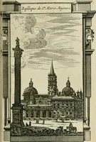 An illustration from Rome moderne : premiére ville de l'Europe : avec toutes ses magnificences et ses delices : nouvellement & très-exactement décrite ... : ce qui est suivi d'une description très-exacte du gouvernement & de l'Etat de Rome, aussi bien que des fonctions publiques du Pape & de tous ceux qui ont des emplois auprès de lui ... : le tout divisé en six tomes (1713)