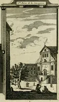 An illustration from Rome moderne : premiére ville de l'Europe : avec toutes ses magnificences et ses delices : nouvellement & très-exactement décrite ... : ce qui est suivi d'une description très-exacte du gouvernement & de l'Etat de Rome, aussi bien que des fonctions publiques du Pape & de tous ceux qui ont des emplois auprès de lui ... : le tout divisé en six tomes (1713)