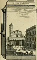 An illustration from Rome moderne : premiére ville de l'Europe : avec toutes ses magnificences et ses delices : nouvellement & très-exactement décrite ... : ce qui est suivi d'une description très-exacte du gouvernement & de l'Etat de Rome, aussi bien que des fonctions publiques du Pape & de tous ceux qui ont des emplois auprès de lui ... : le tout divisé en six tomes (1713)