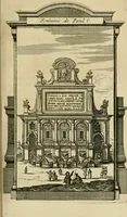 An illustration from Rome moderne : premiére ville de l'Europe : avec toutes ses magnificences et ses delices : nouvellement & très-exactement décrite ... : ce qui est suivi d'une description très-exacte du gouvernement & de l'Etat de Rome, aussi bien que des fonctions publiques du Pape & de tous ceux qui ont des emplois auprès de lui ... : le tout divisé en six tomes (1713)