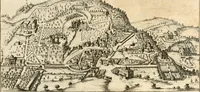 An illustration from Rome moderne : premiére ville de l'Europe : avec toutes ses magnificences et ses delices : nouvellement & très-exactement décrite ... : ce qui est suivi d'une description très-exacte du gouvernement & de l'Etat de Rome, aussi bien que des fonctions publiques du Pape & de tous ceux qui ont des emplois auprès de lui ... : le tout divisé en six tomes (1713)
