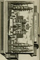 An illustration from Rome moderne : premiére ville de l'Europe : avec toutes ses magnificences et ses delices : nouvellement & très-exactement décrite ... : ce qui est suivi d'une description très-exacte du gouvernement & de l'Etat de Rome, aussi bien que des fonctions publiques du Pape & de tous ceux qui ont des emplois auprès de lui ... : le tout divisé en six tomes (1713)