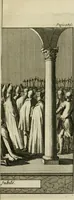 An illustration from Rome moderne : premiére ville de l'Europe : avec toutes ses magnificences et ses delices : nouvellement & très-exactement décrite ... : ce qui est suivi d'une description très-exacte du gouvernement & de l'Etat de Rome, aussi bien que des fonctions publiques du Pape & de tous ceux qui ont des emplois auprès de lui ... : le tout divisé en six tomes (1713)