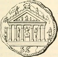 An illustration from Rambles in Rome; an archaeological and historical guide to the museums, galleries, villas, churches, and antiquities of Rome and the Campagna (1911)