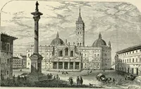 An illustration from Rambles in Rome; an archaeological and historical guide to the museums, galleries, villas, churches, and antiquities of Rome and the Campagna (1911)