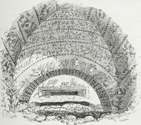 An illustration from Rome souterraine : resume des decouvertes de M. de Rossi dans les catacombes romaines, et en particulier dans le cimetiere de Calliste (1872)