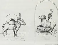 An illustration from Rome souterraine : resume des decouvertes de M. de Rossi dans les catacombes romaines, et en particulier dans le cimetiere de Calliste (1872)