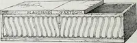 An illustration from Rome souterraine : resume des decouvertes de M. de Rossi dans les catacombes romaines, et en particulier dans le cimetiere de Calliste (1872)