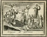An illustration from Bellerophon, of, Lust tot vvysheyd : begrijpende veel zeedighe, stichtlijcke en leerlijcke sinne-beelden met haere verklaringhen (1614)