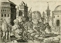 An illustration from Bellerophon, of, Lust tot vvysheyd : begrijpende veel zeedighe, stichtlijcke en leerlijcke sinne-beelden met haere verklaringhen (1614)