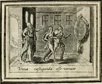 An illustration from Bellerophon, of, Lust tot vvysheyd : begrijpende veel zeedighe, stichtlijcke en leerlijcke sinne-beelden met haere verklaringhen (1614)