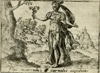 An illustration from Bellerophon, of, Lust tot vvysheyd : begrijpende veel zeedighe, stichtlijcke en leerlijcke sinne-beelden met haere verklaringhen (1614)