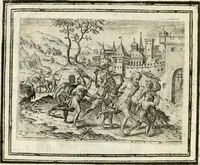 An illustration from Bellerophon, of, Lust tot vvysheyd : begrijpende veel zeedighe, stichtlijcke en leerlijcke sinne-beelden met haere verklaringhen (1614)