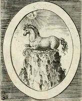An illustration from Bellerophon, of, Lust tot vvysheyd : begrijpende veel zeedighe, stichtlijcke en leerlijcke sinne-beelden met haere verklaringhen (1614)