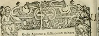 An illustration from Rosario della gloriosa Vergine Maria : con le stationi, & indulgentie delle chiese di Roma per tutto l'anno : di nuouo stampato, & ricorretto con nuoue & belle figure adornato (1591)