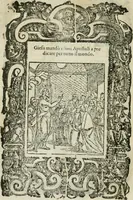 An illustration from Rosario della gloriosa Vergine Maria : con le stationi, & indulgentie delle chiese di Roma per tutto l'anno : di nuouo stampato, & ricorretto con nuoue & belle figure adornato (1591)