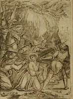 An illustration from Rosario figvrato della Sacratissima Vergine Maria, Madre di Dio, nostra avocata (1578)