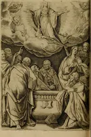 An illustration from Rosario figvrato della Sacratissima Vergine Maria, Madre di Dio, nostra avocata (1578)