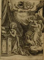 An illustration from Rosario figvrato della Sacratissima Vergine Maria, Madre di Dio, nostra avocata (1578)