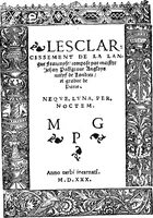 Picture 4 of 9 from Lesclarcissement de la langue francoyse (1530), leaf 44