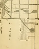 An illustration from Rudimentary treatise on the erection of dwelling-houses : illustrated by a perspective view, plans, elevations, and sections of a pair of semi-detached villas with the specification, quantities, and estimates and every requisite detail, in sequence, for their construction and finishing / by S.H. Brooks. (1874)