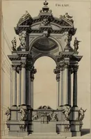 An illustration from Rules and examples of perspective, proper for painters and architects, etc. In English and Latin ... by .. (1707)