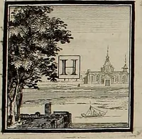 An illustration from Rules and examples of perspective, proper for painters and architects, etc. In English and Latin ... by .. (1707)