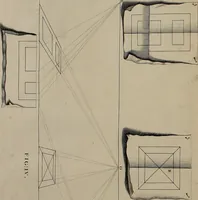 An illustration from Rules and examples of perspective, proper for painters and architects, etc. In English and Latin ... by .. (1707)