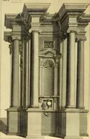 An illustration from Rules and examples of perspective proper for painters and architects, etc. in English and Latin :‡bcontaining a most easie and expeditious method to delineate in perspective all designs relating to architecture, after a new manner, wholly free from the confusion of occult lines /‡cby that great master thereof, Andrea Pozzo, Soc. Jef. engraven in 105 ample folio plates, and adorn'd with 200 initial letters to the explanatory discourses ; printed from copper-plates ony best paper by John Sturt ; done into English from the original printed at Rome 1693 in Lat. and Ital. by Mr John James of Greenwich (1693)