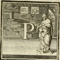 Picture 174 of 287 from Rules and examples of perspective proper for painters and architects, etc. in English and Latin :‡bcontaining a most easie and expeditious method to delineate in perspective all designs relating to architecture, after a new manner, wholly free from the confusion of occult lines /‡cby that great master thereof, Andrea Pozzo, Soc. Jef. engraven in 105 ample folio plates, and adorn'd with 200 initial letters to the explanatory discourses ; printed from copper-plates ony best paper by John Sturt ; done into English from the original printed at Rome 1693 in Lat. and Ital. by Mr John James of Greenwich (1693), leaf 208