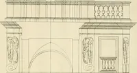 Picture 202 of 287 from Rules and examples of perspective proper for painters and architects, etc. in English and Latin :‡bcontaining a most easie and expeditious method to delineate in perspective all designs relating to architecture, after a new manner, wholly free from the confusion of occult lines /‡cby that great master thereof, Andrea Pozzo, Soc. Jef. engraven in 105 ample folio plates, and adorn'd with 200 initial letters to the explanatory discourses ; printed from copper-plates ony best paper by John Sturt ; done into English from the original printed at Rome 1693 in Lat. and Ital. by Mr John James of Greenwich (1693), leaf 234