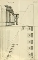 Picture 225 of 287 from Rules and examples of perspective proper for painters and architects, etc. in English and Latin :‡bcontaining a most easie and expeditious method to delineate in perspective all designs relating to architecture, after a new manner, wholly free from the confusion of occult lines /‡cby that great master thereof, Andrea Pozzo, Soc. Jef. engraven in 105 ample folio plates, and adorn'd with 200 initial letters to the explanatory discourses ; printed from copper-plates ony best paper by John Sturt ; done into English from the original printed at Rome 1693 in Lat. and Ital. by Mr John James of Greenwich (1693), leaf 258